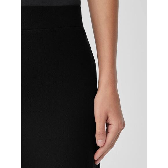 Eileen Fisher Womens Pants Sz S Black Washable Stretch Crepe Pockets Ankle - Picture 3 of 9